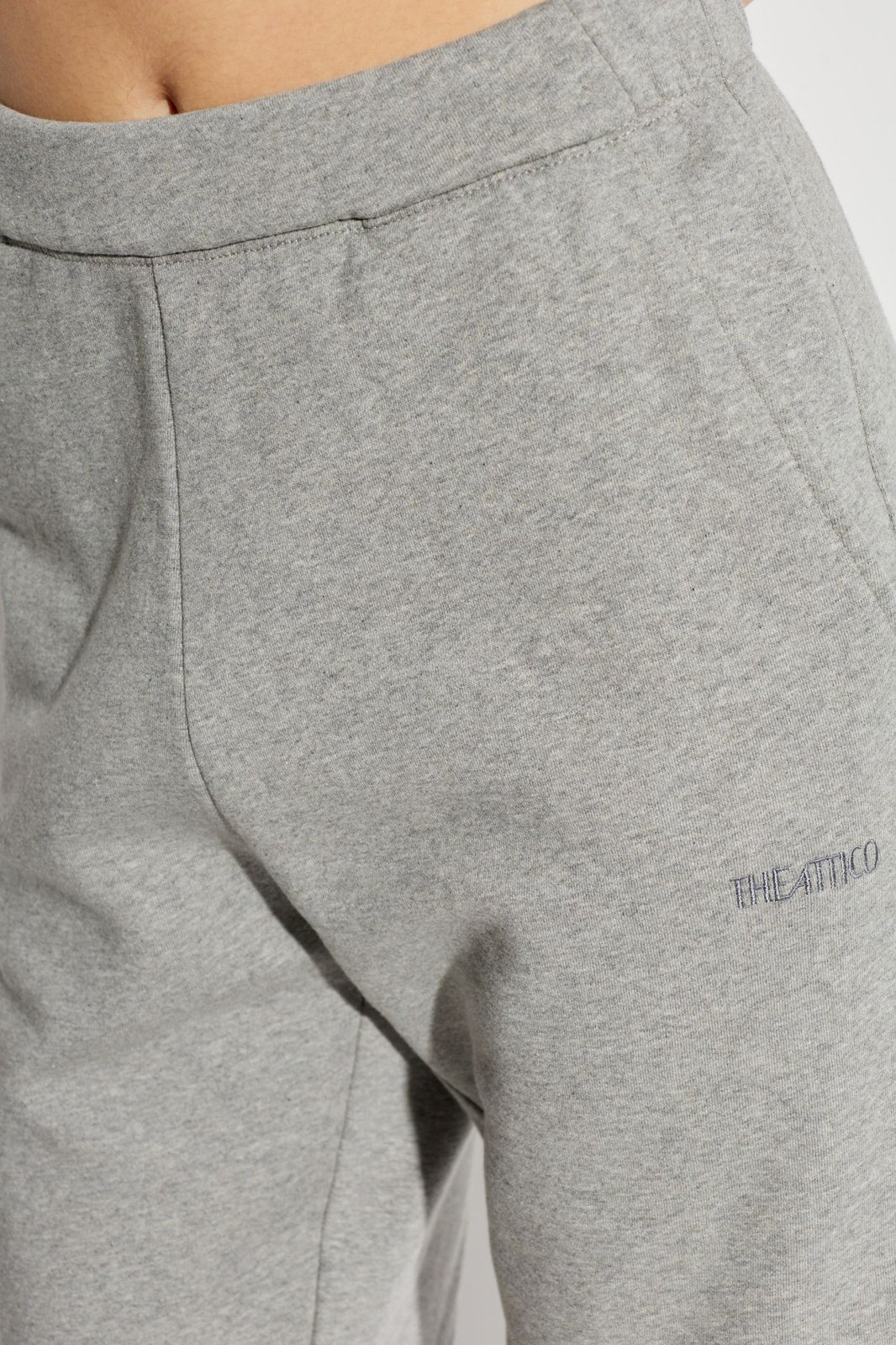 Attico The  High-waisted Loose Jogging Pants In Animal Print