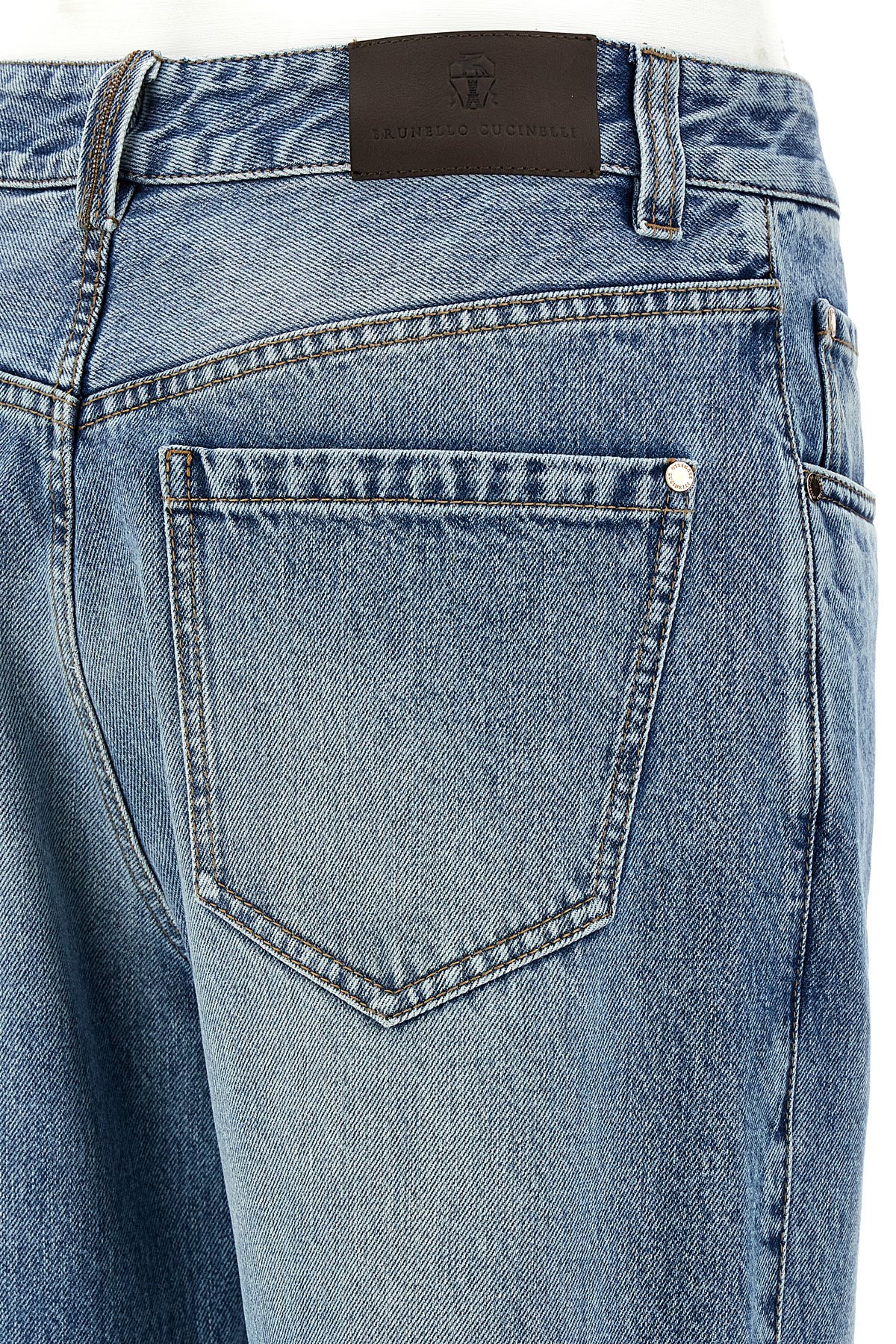 Shop Brunello Cucinelli High-waist Straight-leg Denim Jeans In Blue