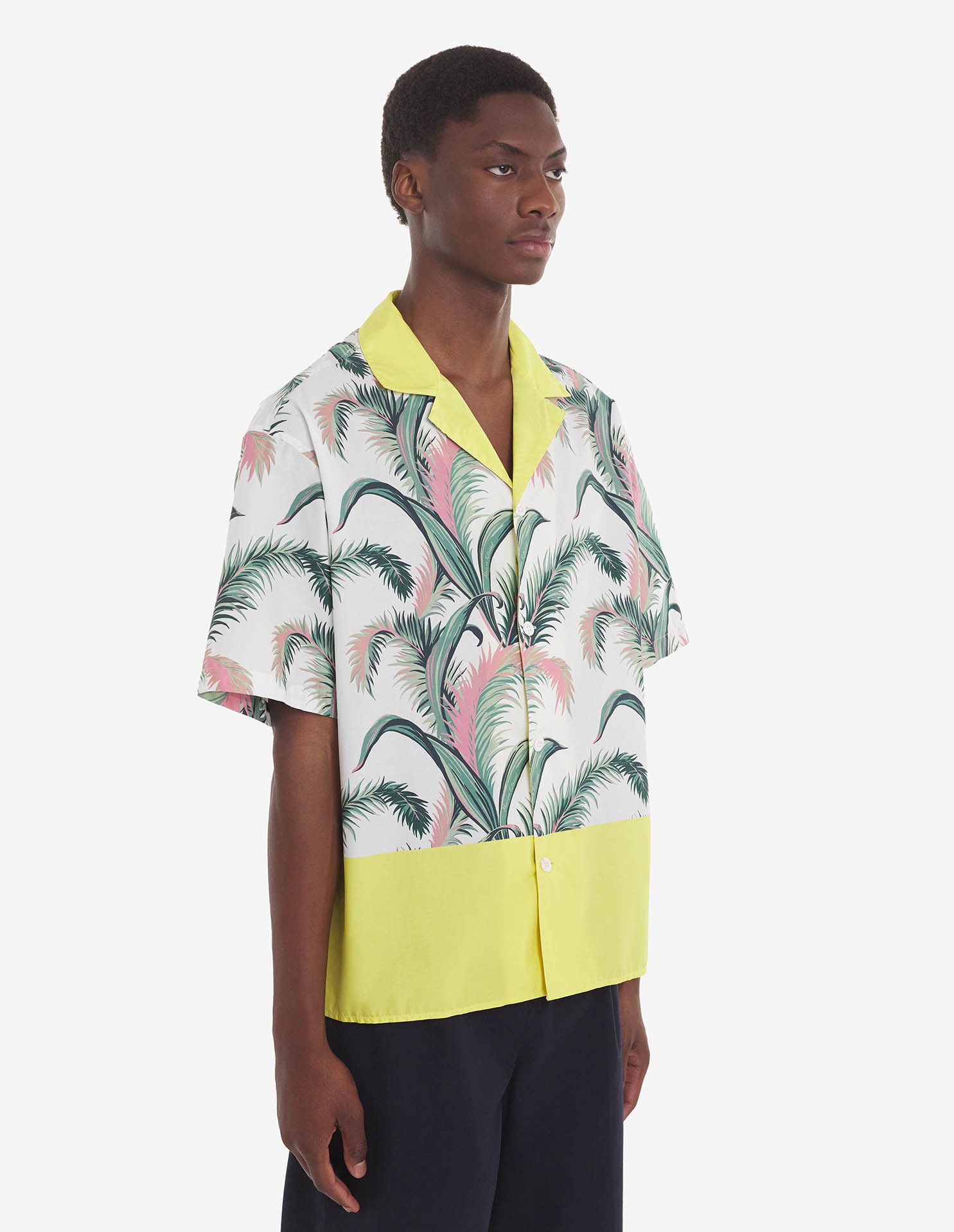 Maison Kitsuné Short-sleeved Printed Shirt In White