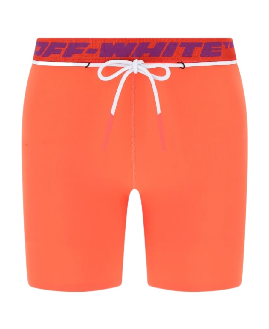 Off-white Orange Stretch Nylon Leggings Nd Off White Donna M In Red