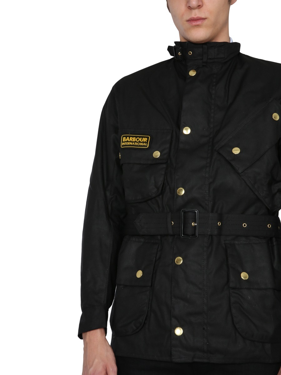 Barbour International Original Waxed Jacket In Black