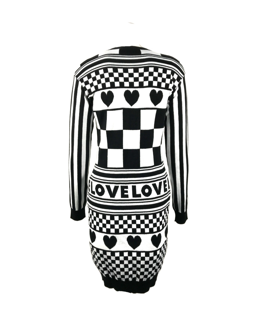 Moschino Logo Dress In Black