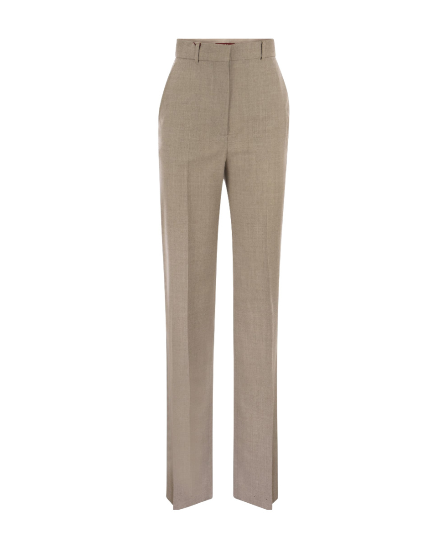 Max Mara Straight Trousers In Nude