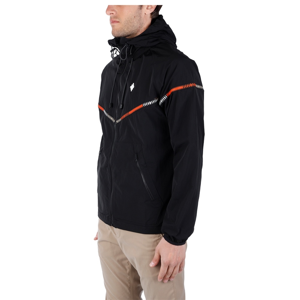 Marcelo Burlon County Of Milan Logo-print Hooded Jacket In Black