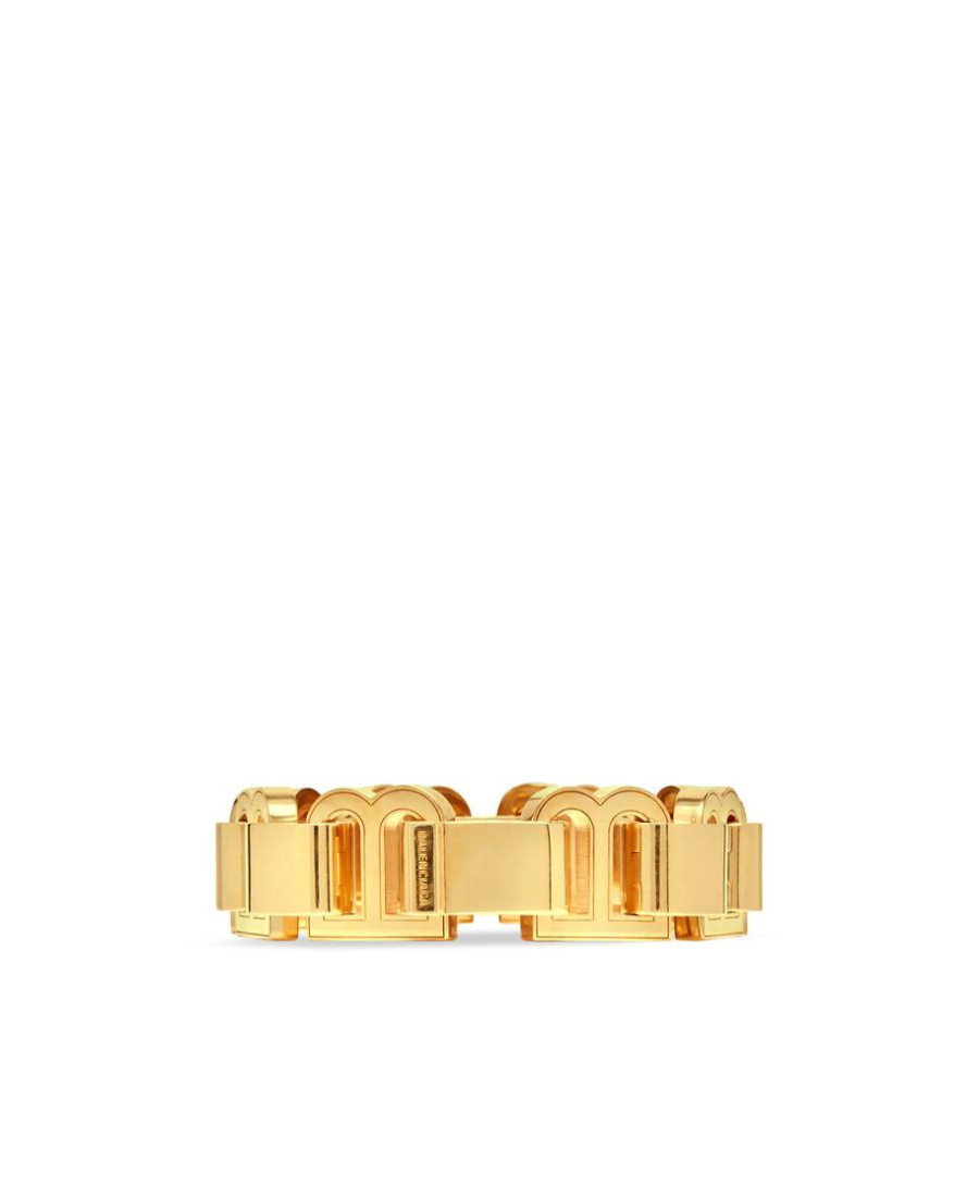 Balenciaga Hourglasses Logo-plaque Bracelet In Yellow