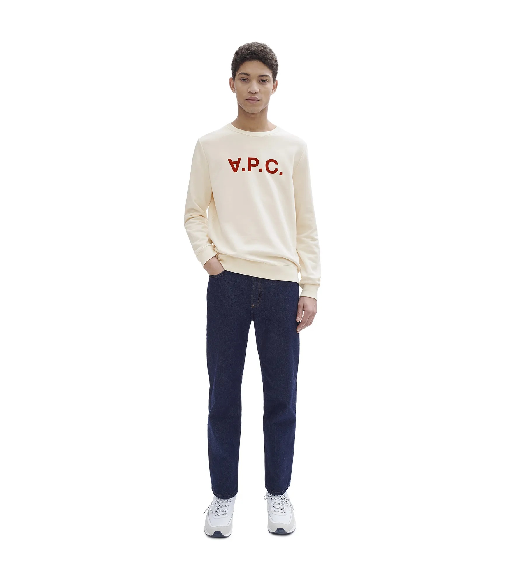 Apc V.p.c. Logo-print Cotton Sweatshirt In White
