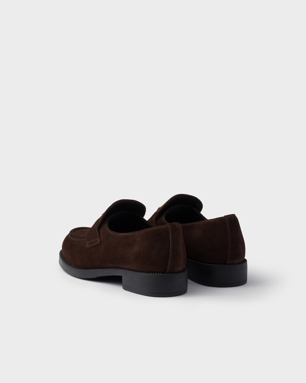 Prada Suede Loafers In Brown