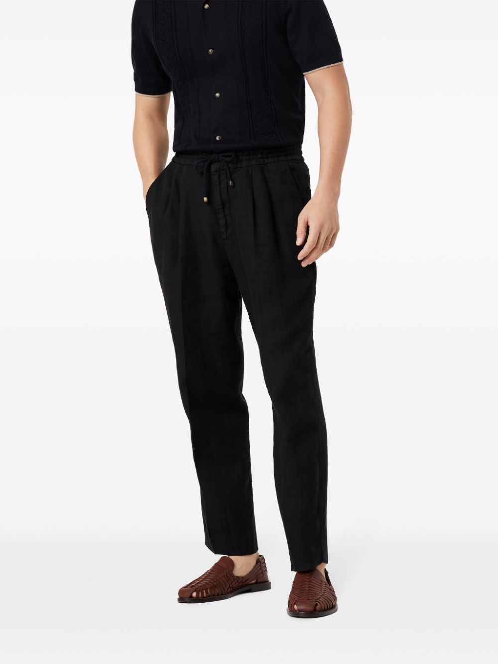 Shop Brunello Cucinelli Straight-leg Track Pants In Black