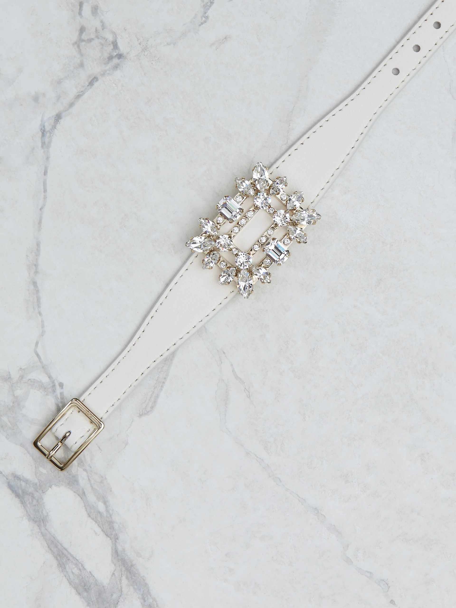 Roger Vivier Broche Vivier Bracelet In White