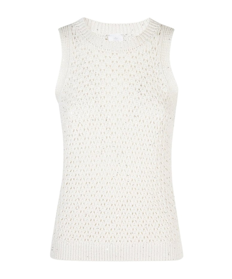 Shop Eleventy Sleeveless Top In White