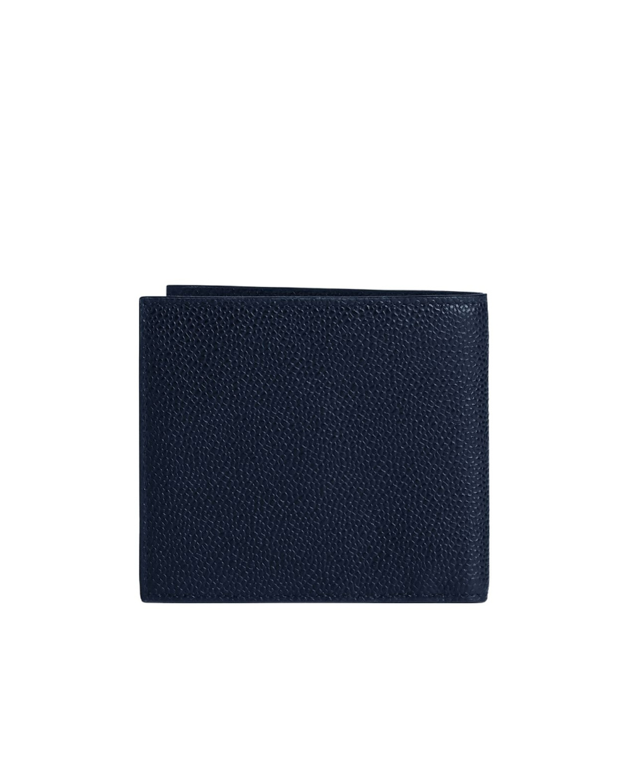 Thom Browne Billfold In Pebble Grain In Black