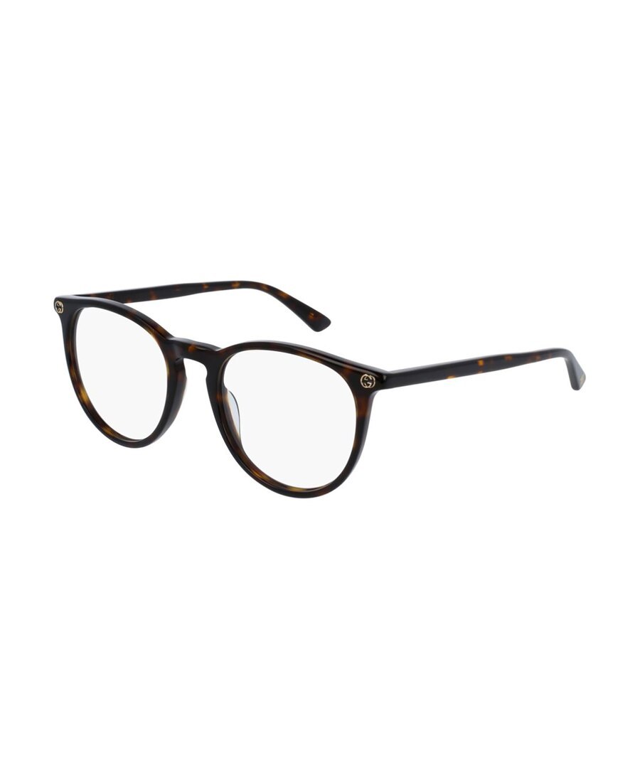 Gucci Tortoiseshell Round-frame Glasses In Black