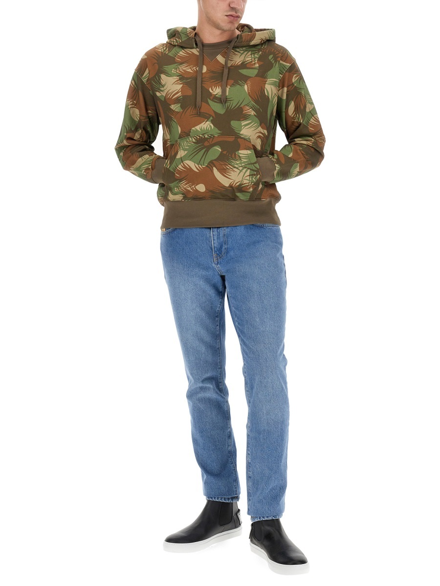 Moschino Men's Camouflage Sweatshirt In Brown