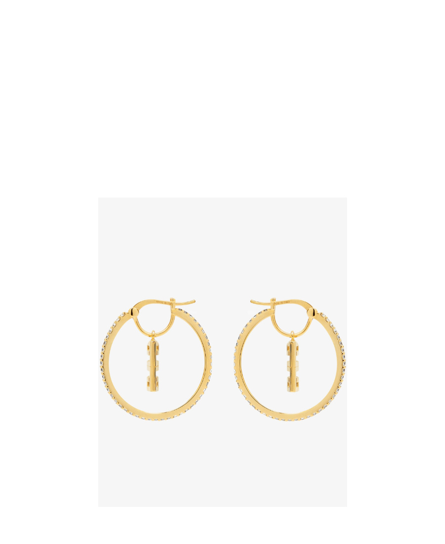 Givenchy 4g Metal Crystal Earrings In Yellow