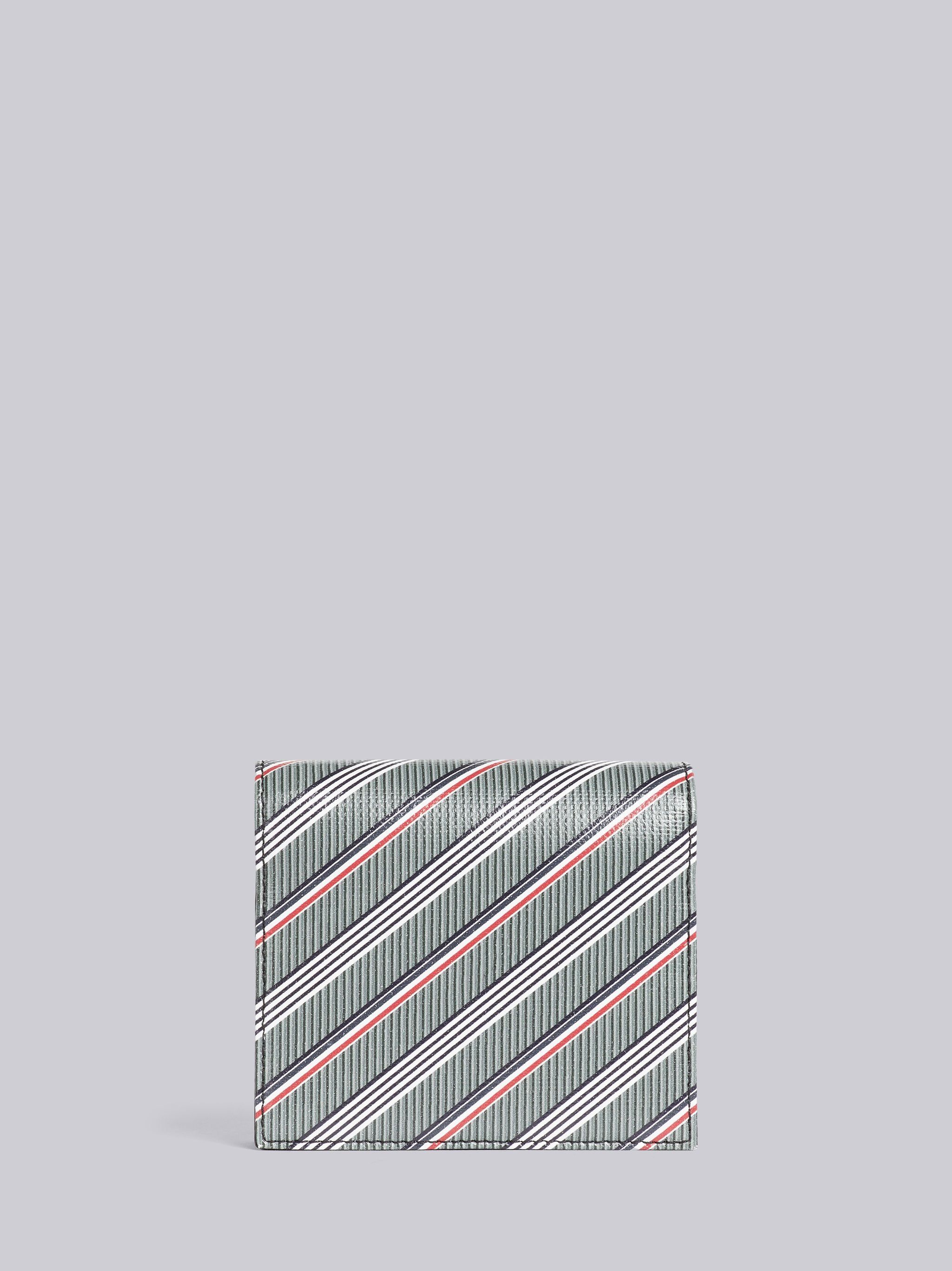 Thom Browne Striped Rwb Wallet In Gray