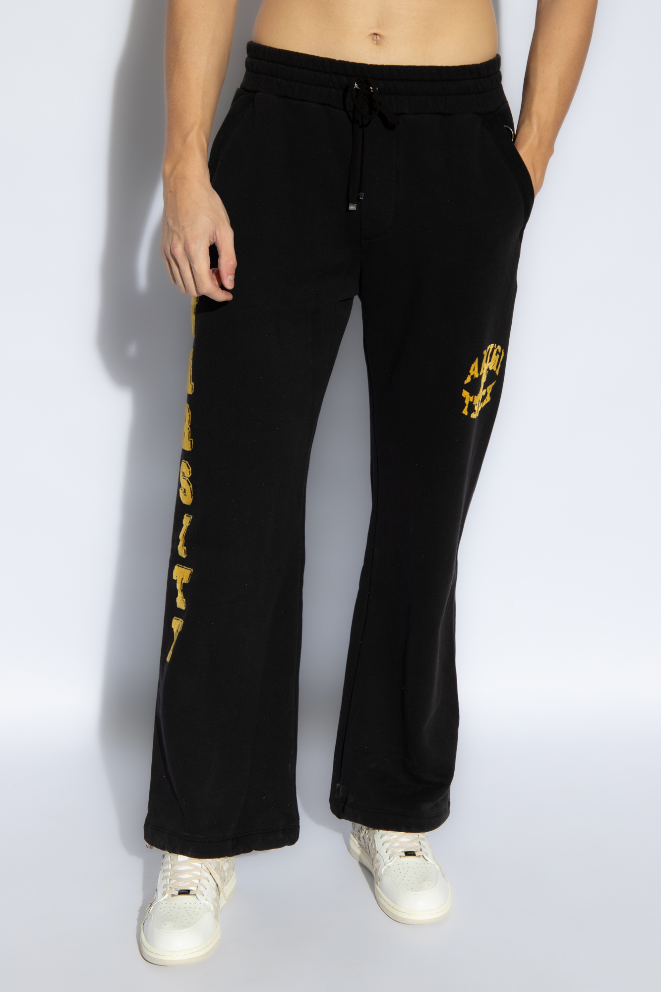Amiri Flocked-logo Cotton Track Pants