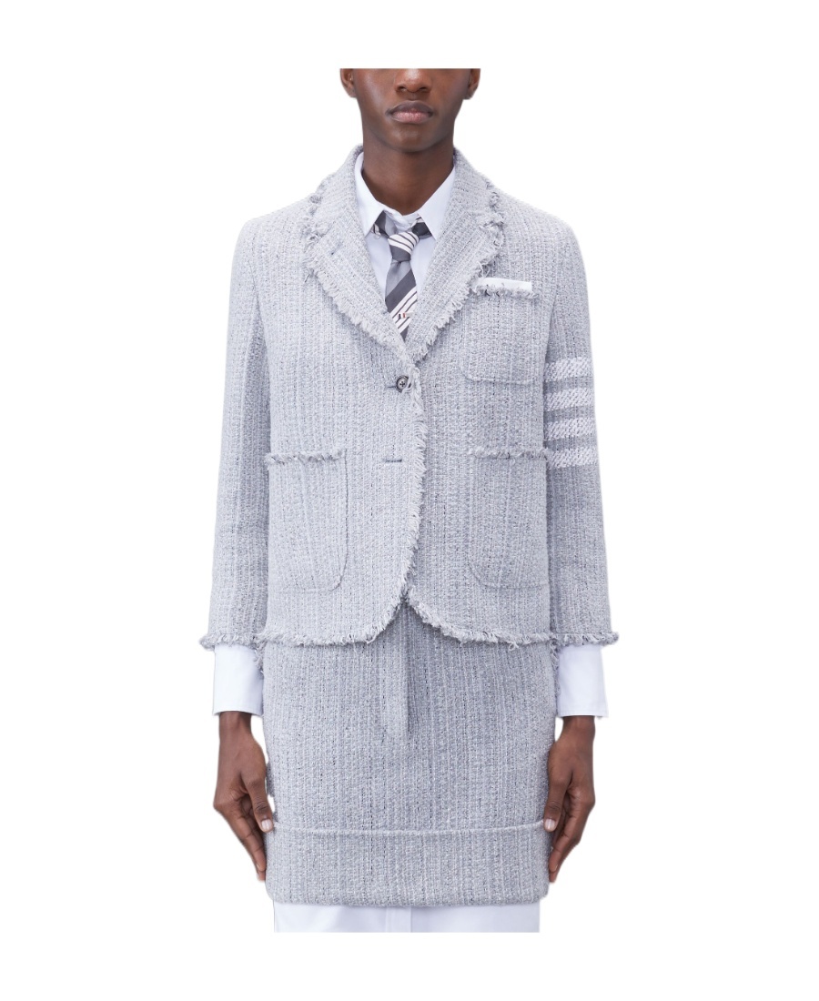 Thom Browne Four-striped Wool Suit Jacket With Four Stripes In Blue
