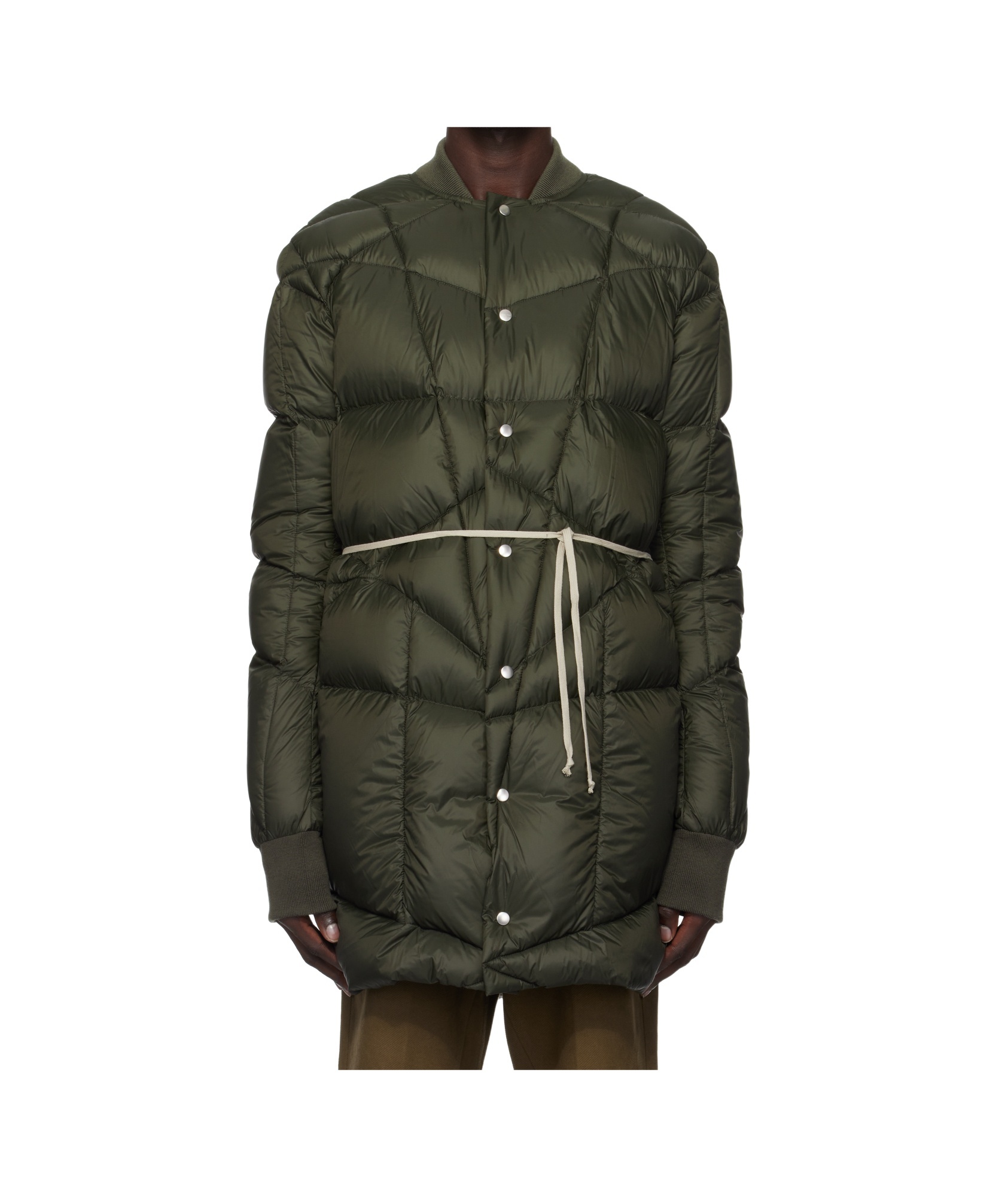 Rick Owens Khaki Porterville Flight Liner Down Coat In Green