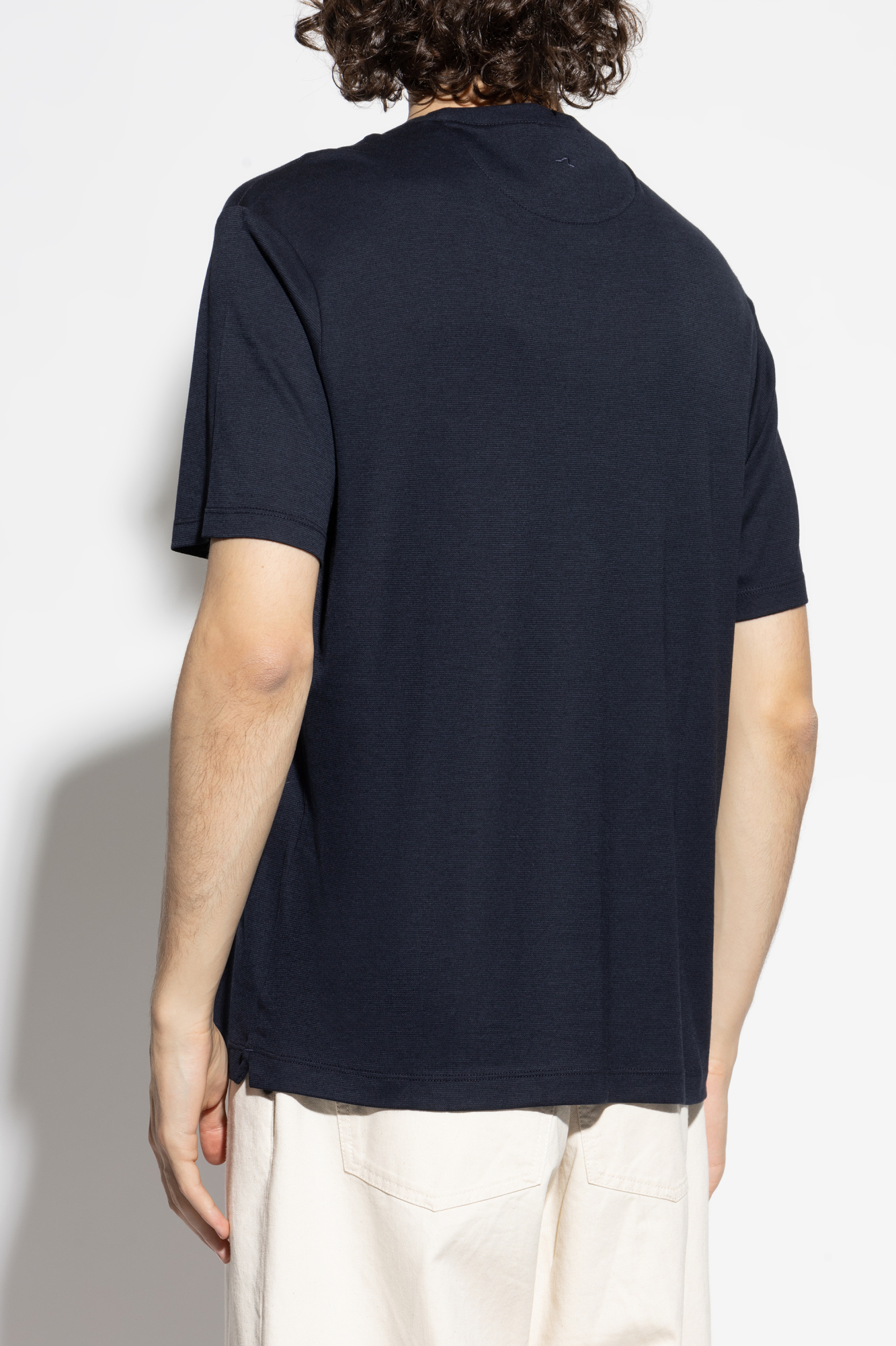 Paul & Shark Crew-neck Cotton T-shirt In Black