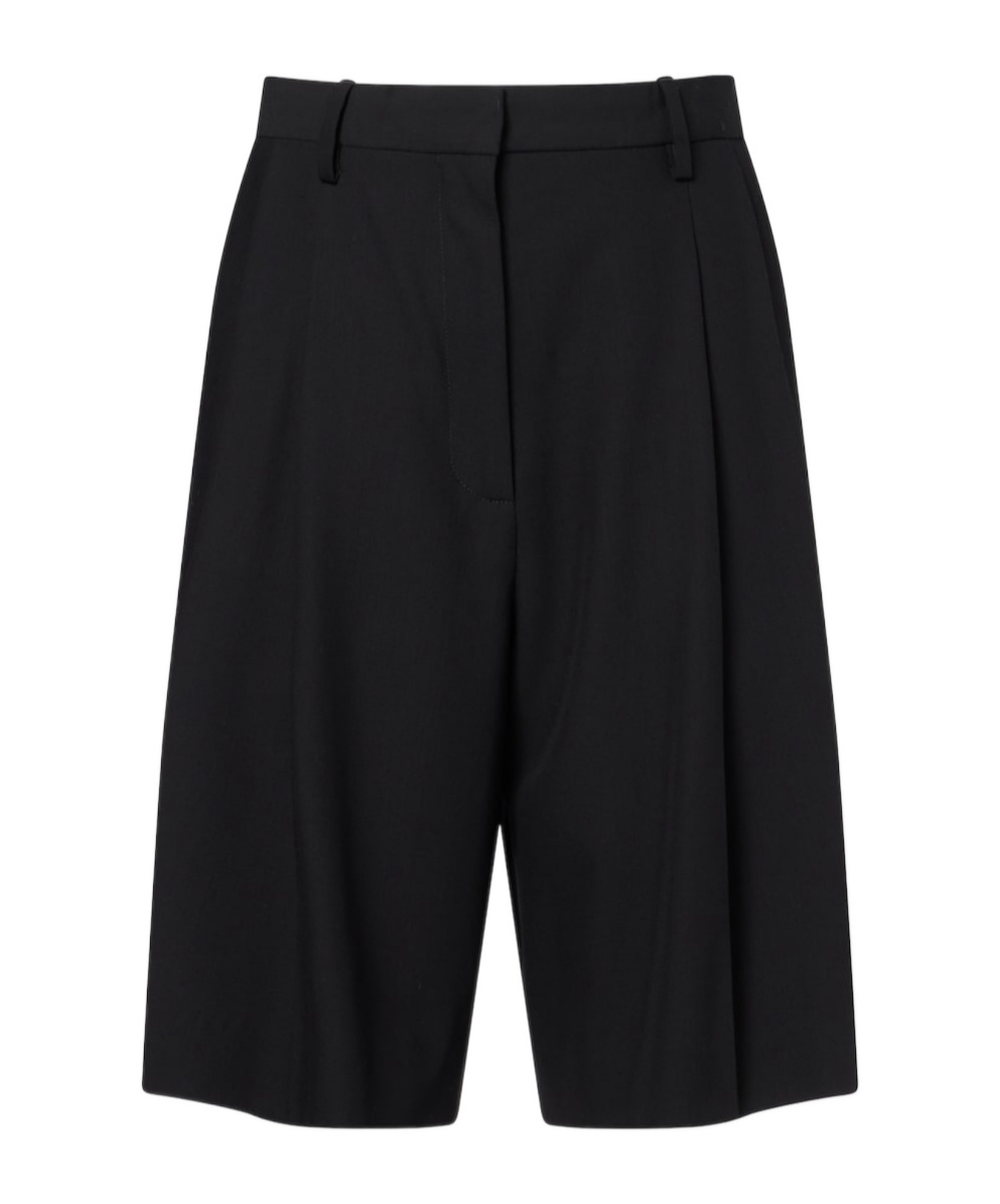 The Row Vesperis Virgin Wool Bermuda Shorts In Black