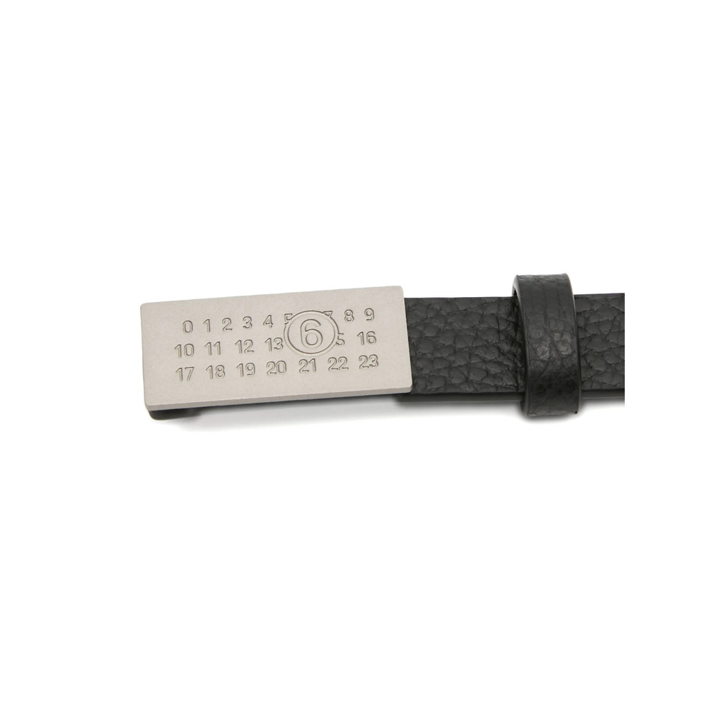 Mm6 Maison Margiela Numeric Plaque Belt In Black