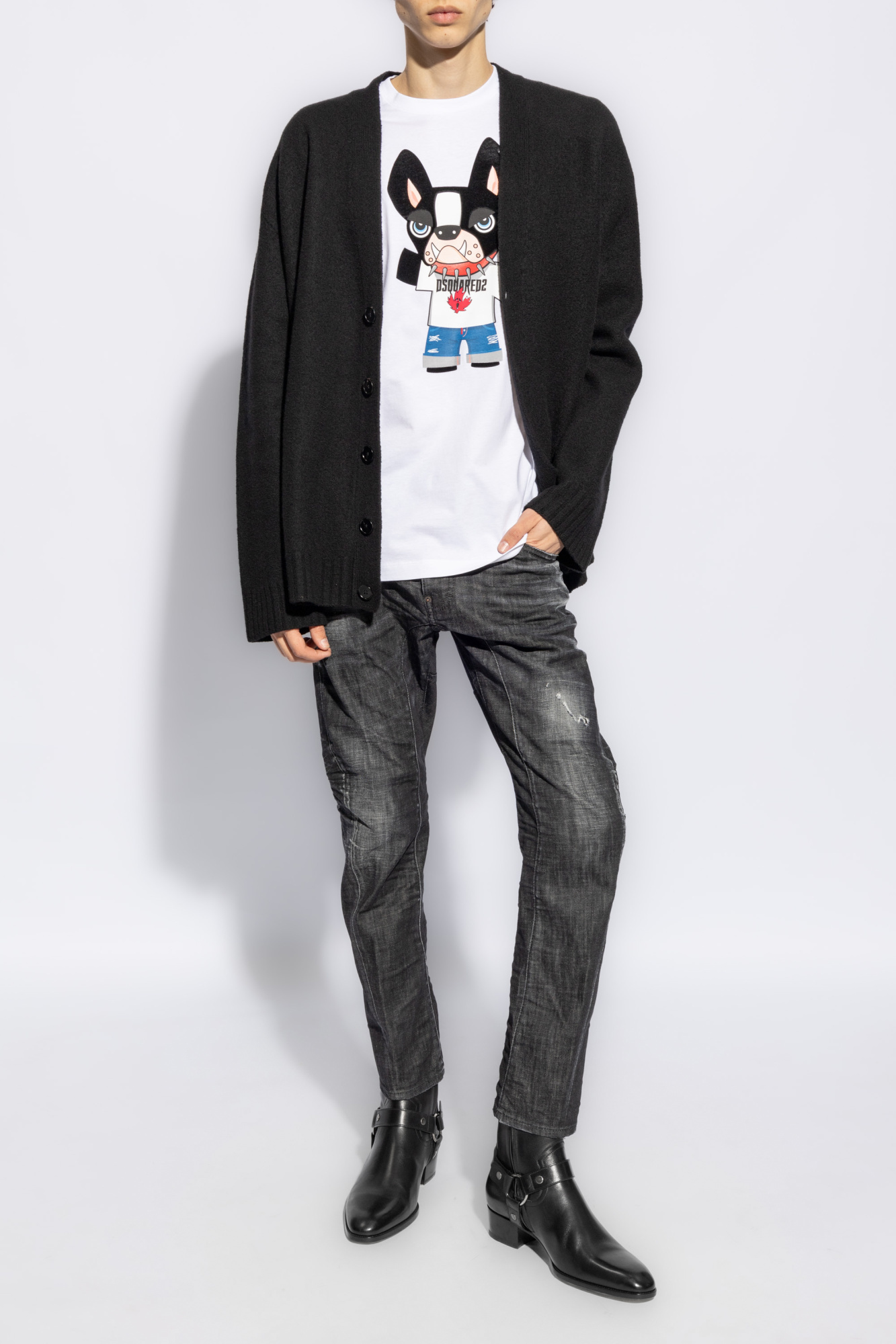Dsquared2 Logo Printed Crewneck T-shirt In White