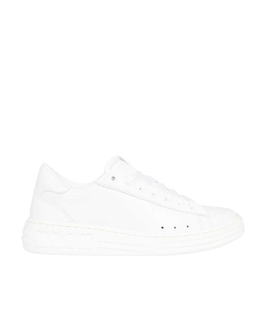 Msgm Round-headed Low-top Casual Shoes In White