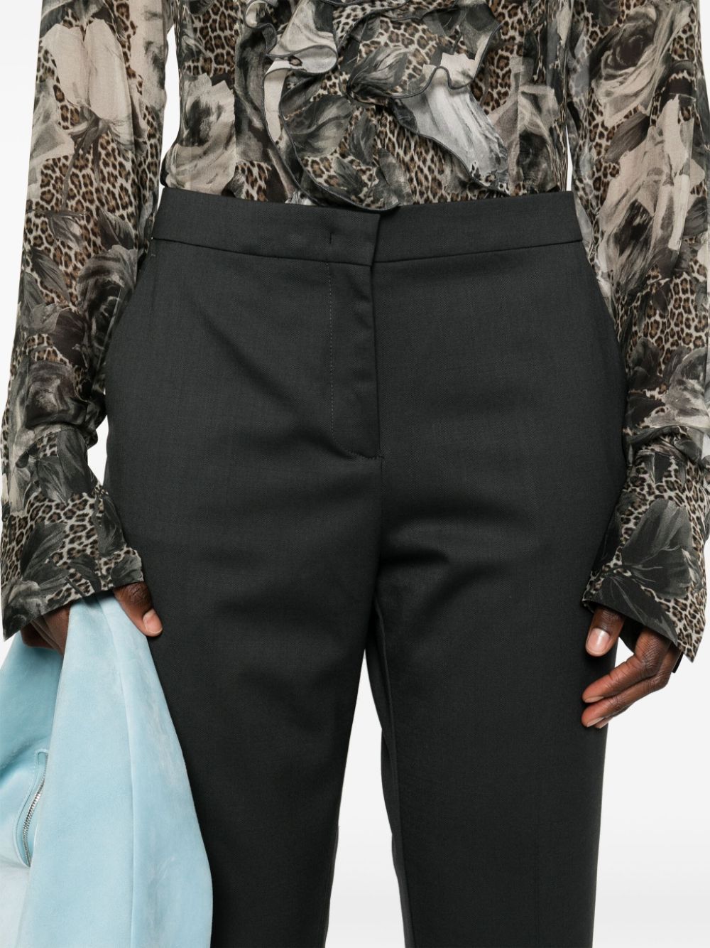 Etro Cropped Trousers With Tailored Silhouette In Black