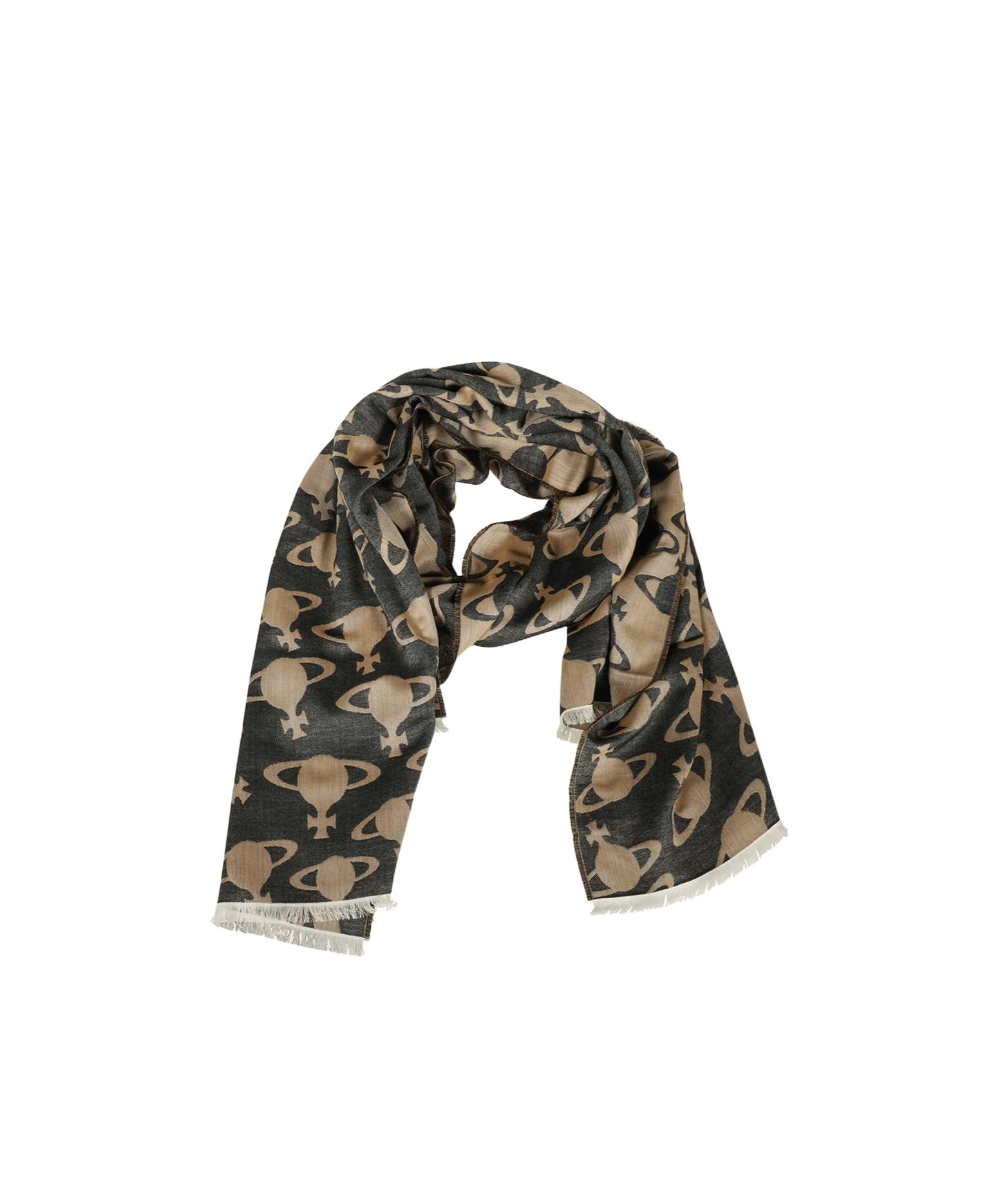 Vivienne Westwood Logo Scarf In Black