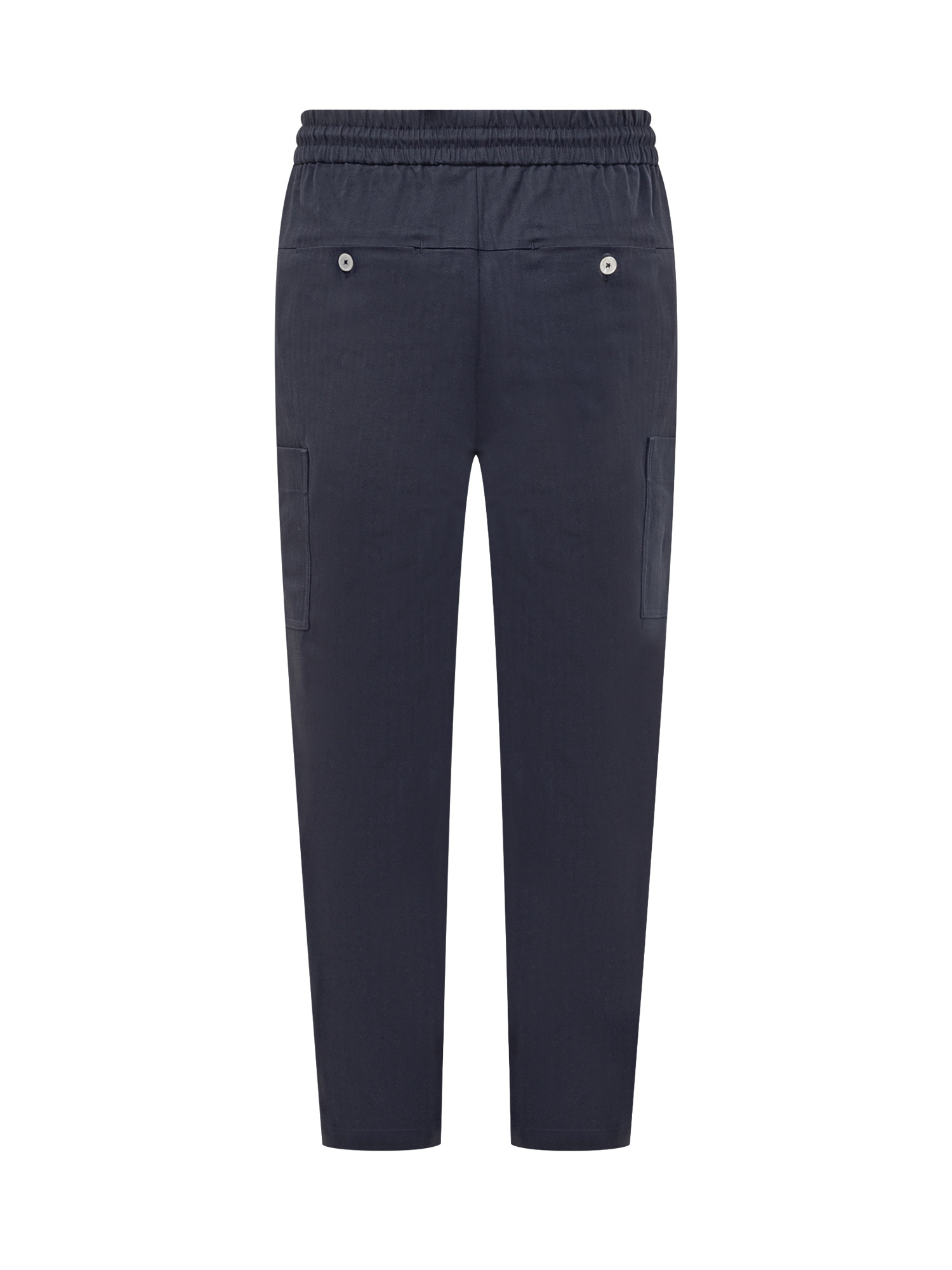 Drôle De Monsieur Elastic Waistband Cropped Cargo Trousers In Black
