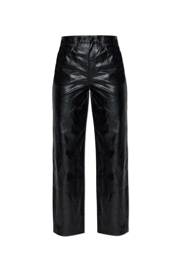 Rag & Bone Shea Faux-leather Trousers In Black
