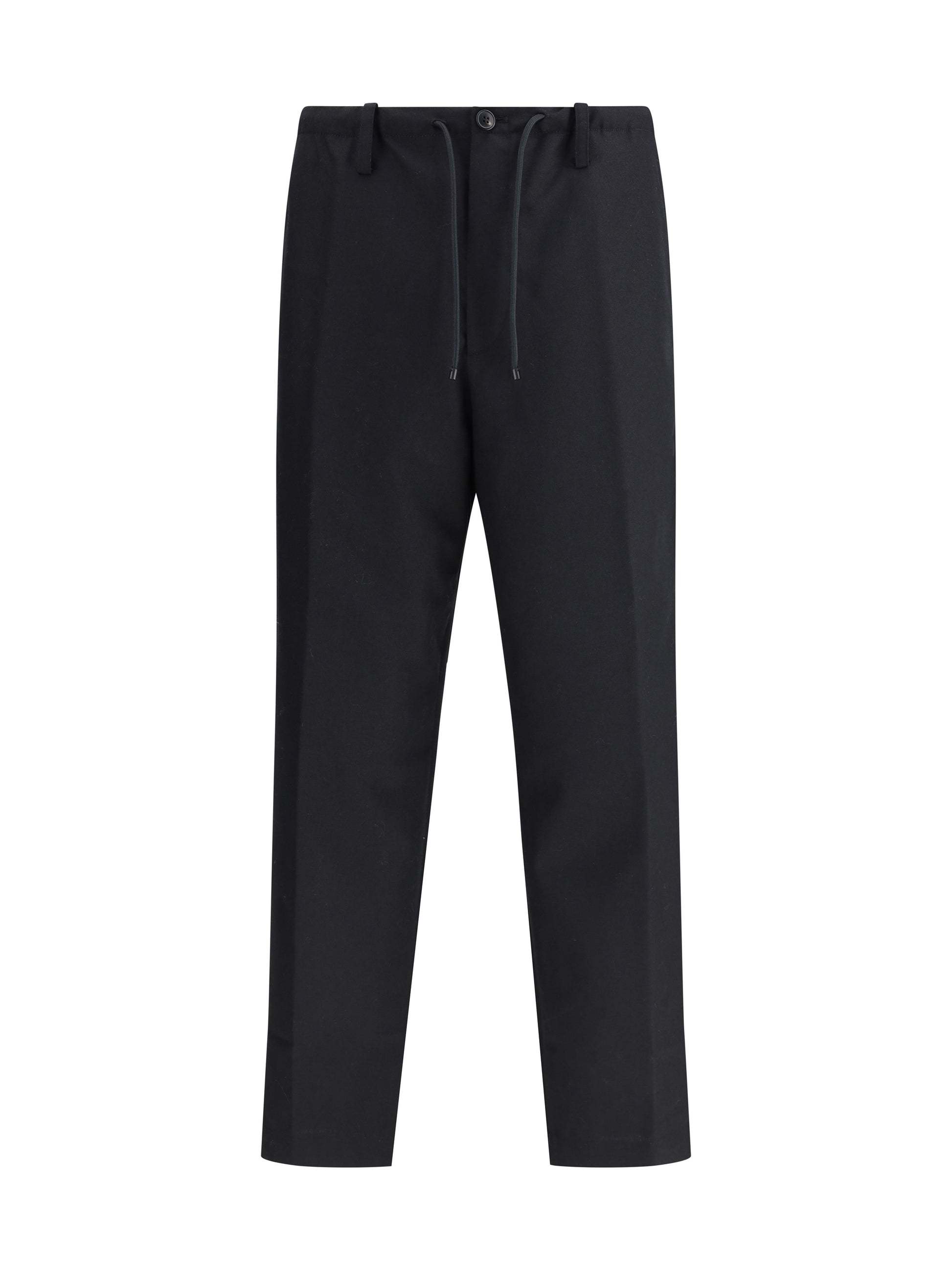Dries Van Noten Belt Loop Casual Pants In Black