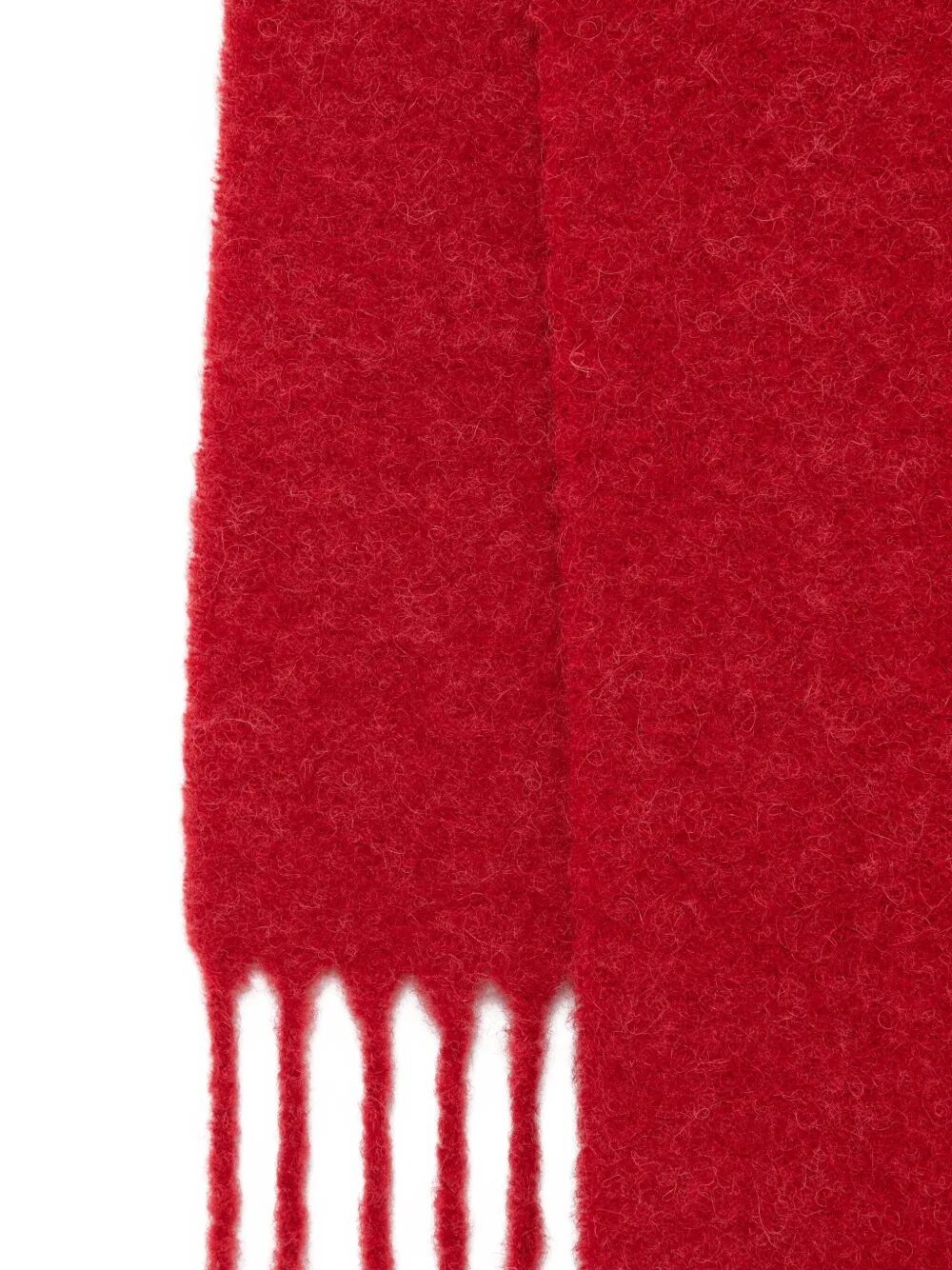 Jacquemus Soft Fringed Scarf For Everyday Wear In Red