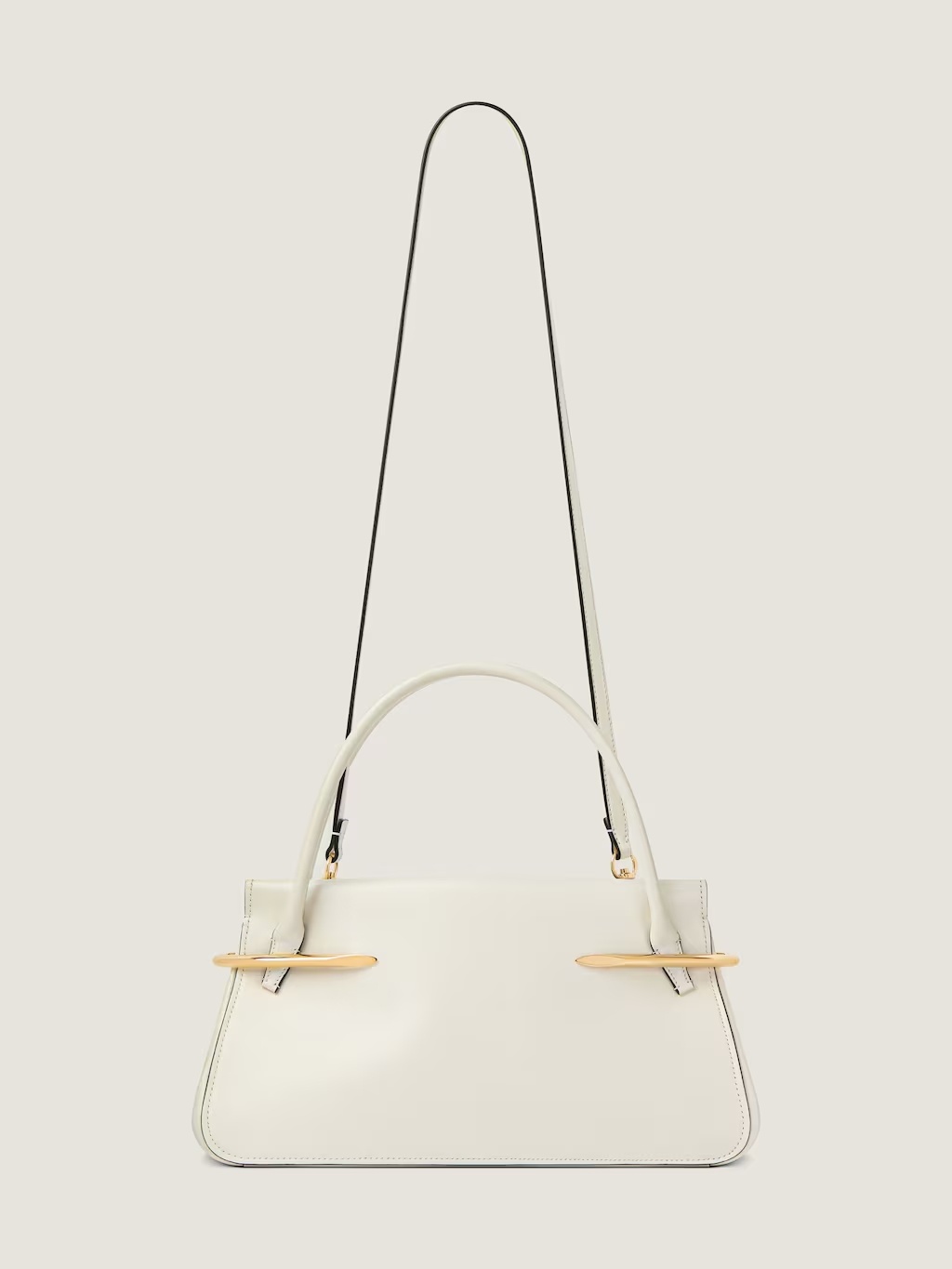 Givenchy Medium Structured Leather Handbag With Top Handle In White