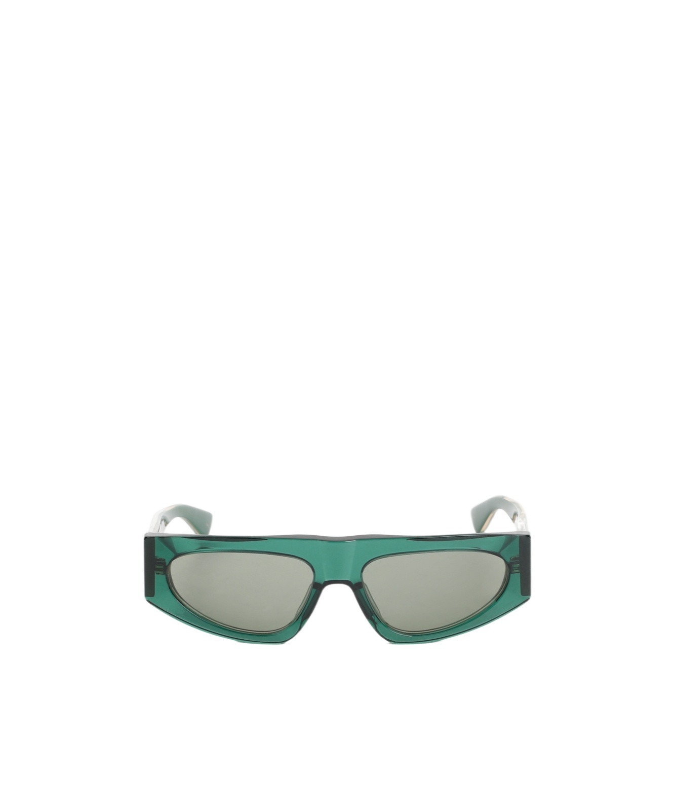 Bottega Veneta Translucent Oval-frame Sunglass In Gray