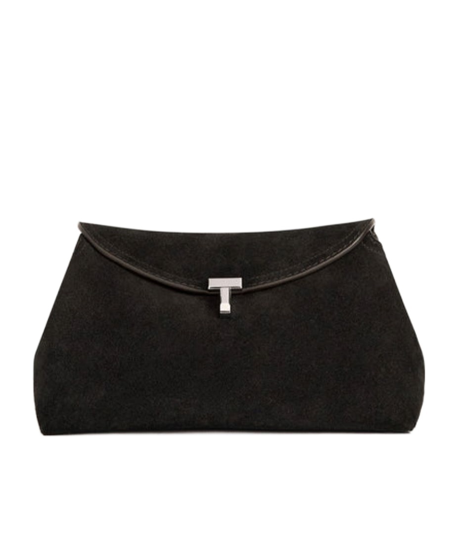 Totême T-lock Clutch Bag In Black