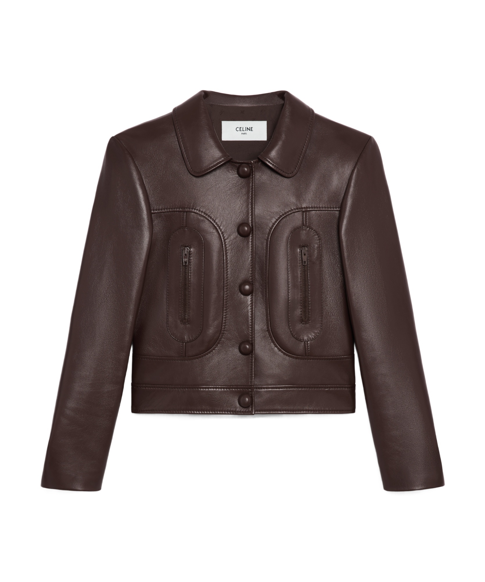 CELINE LONG-SLEEVED LEATHER JACKET 