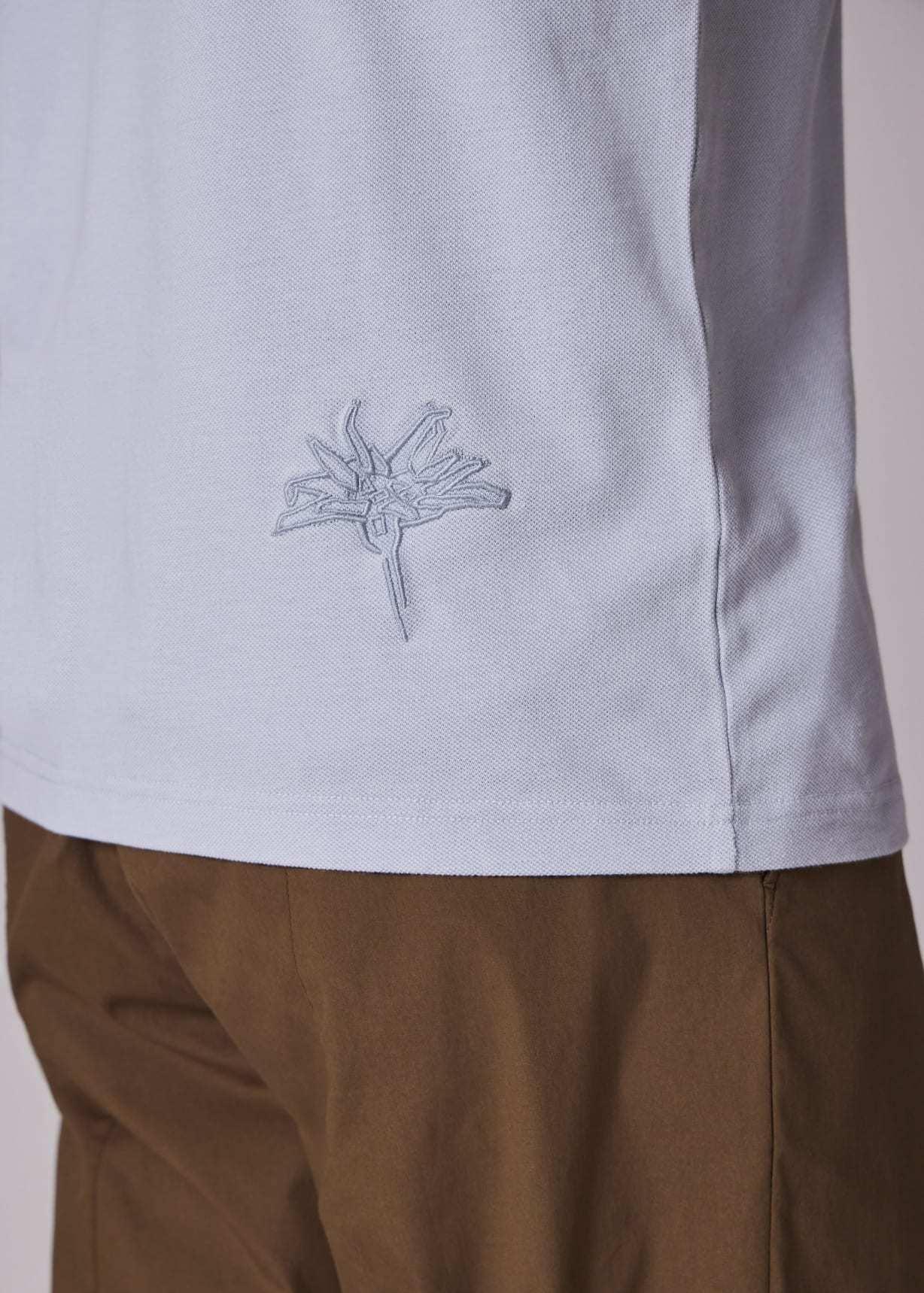 Ps By Paul Smith Pale Blue Concealed-placket Polo Shirt In Blue