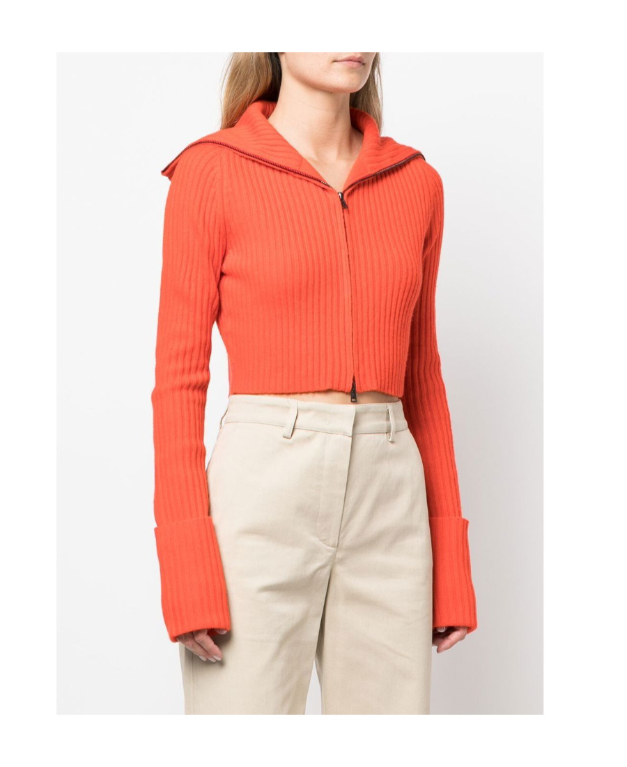 SPORTMAX RIB CASHMERE BLENDED CARDIGAN 