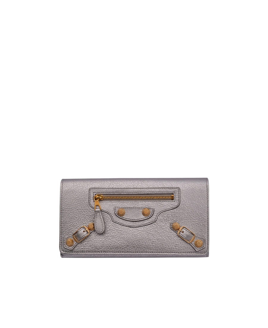 Balenciaga Zipper Wallet In Gray