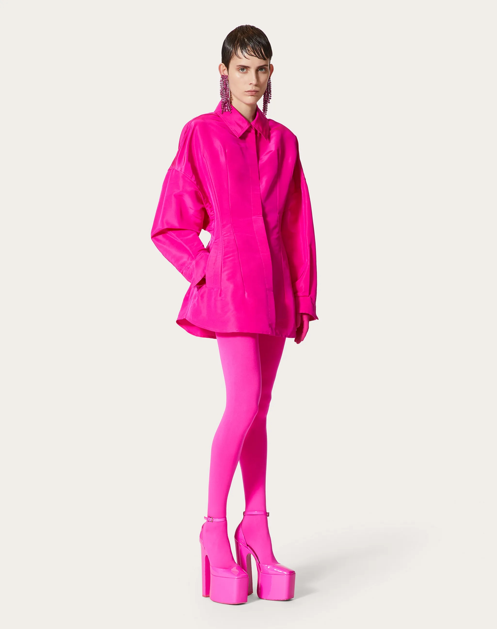 Valentino Silk Jacket In Pink