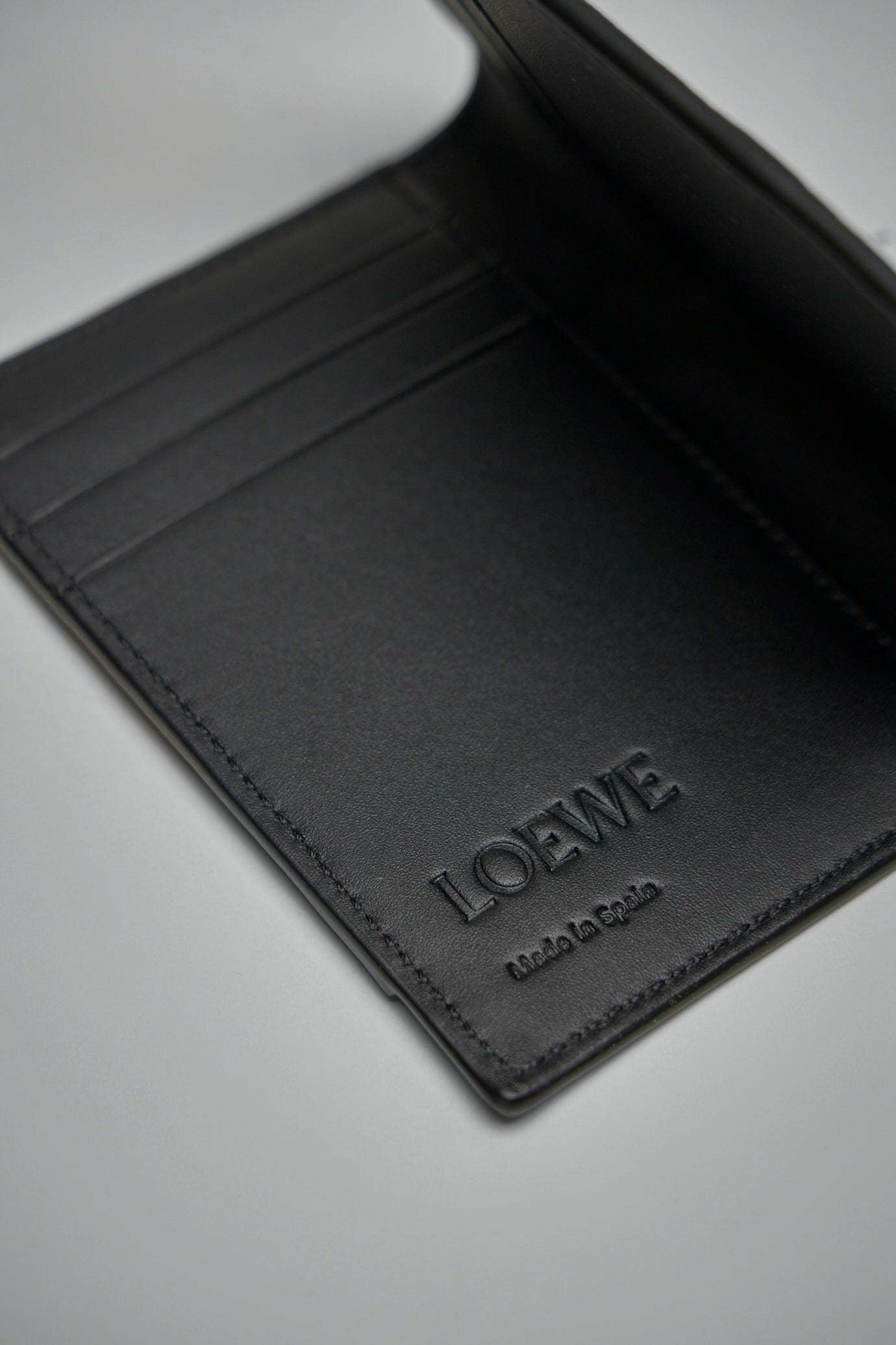 Loewe Quilted Wallet In Black