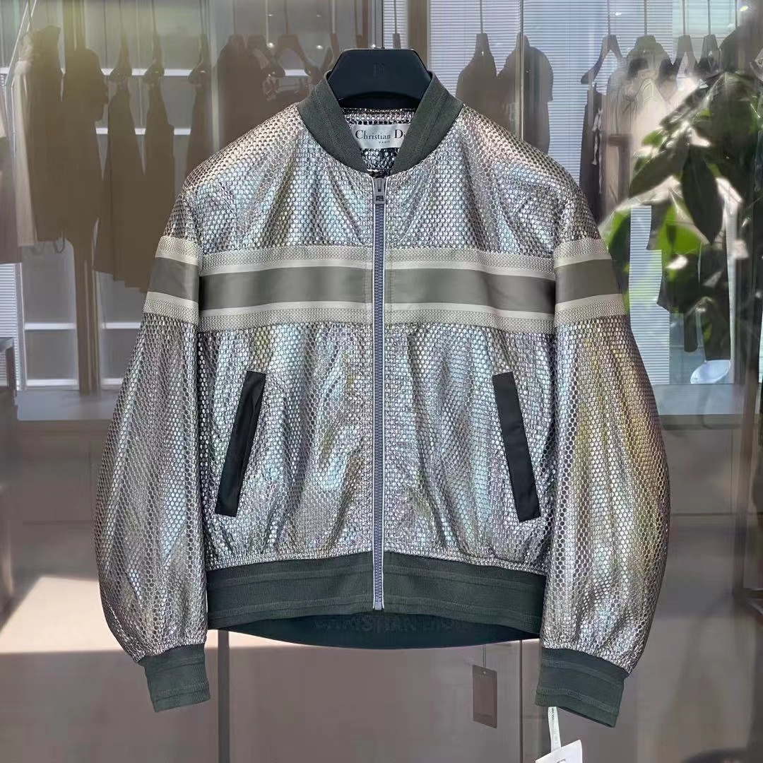 DIOR GRID BASEBALL JACKET 