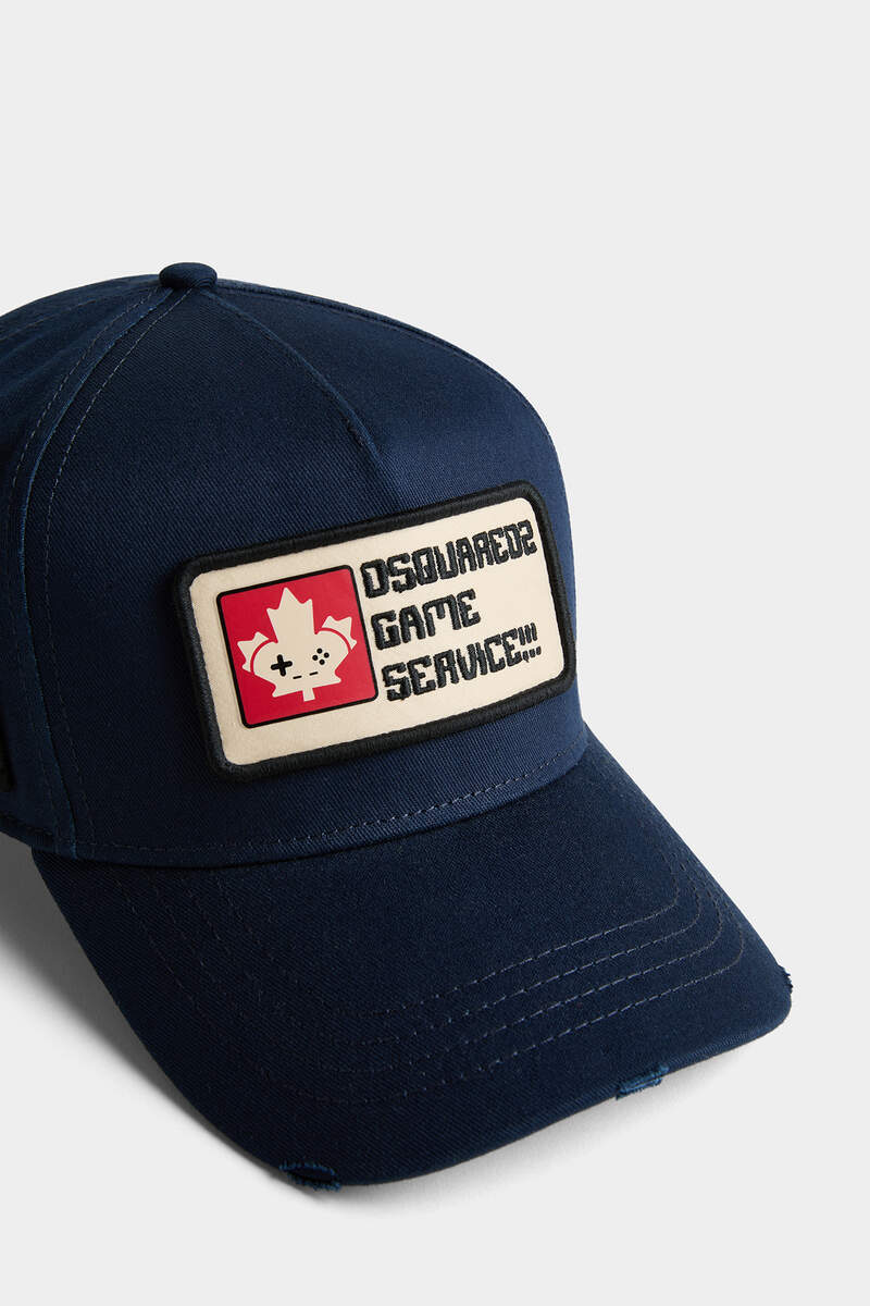Dsquared2 Slogan-patch Distressed Cap In Black