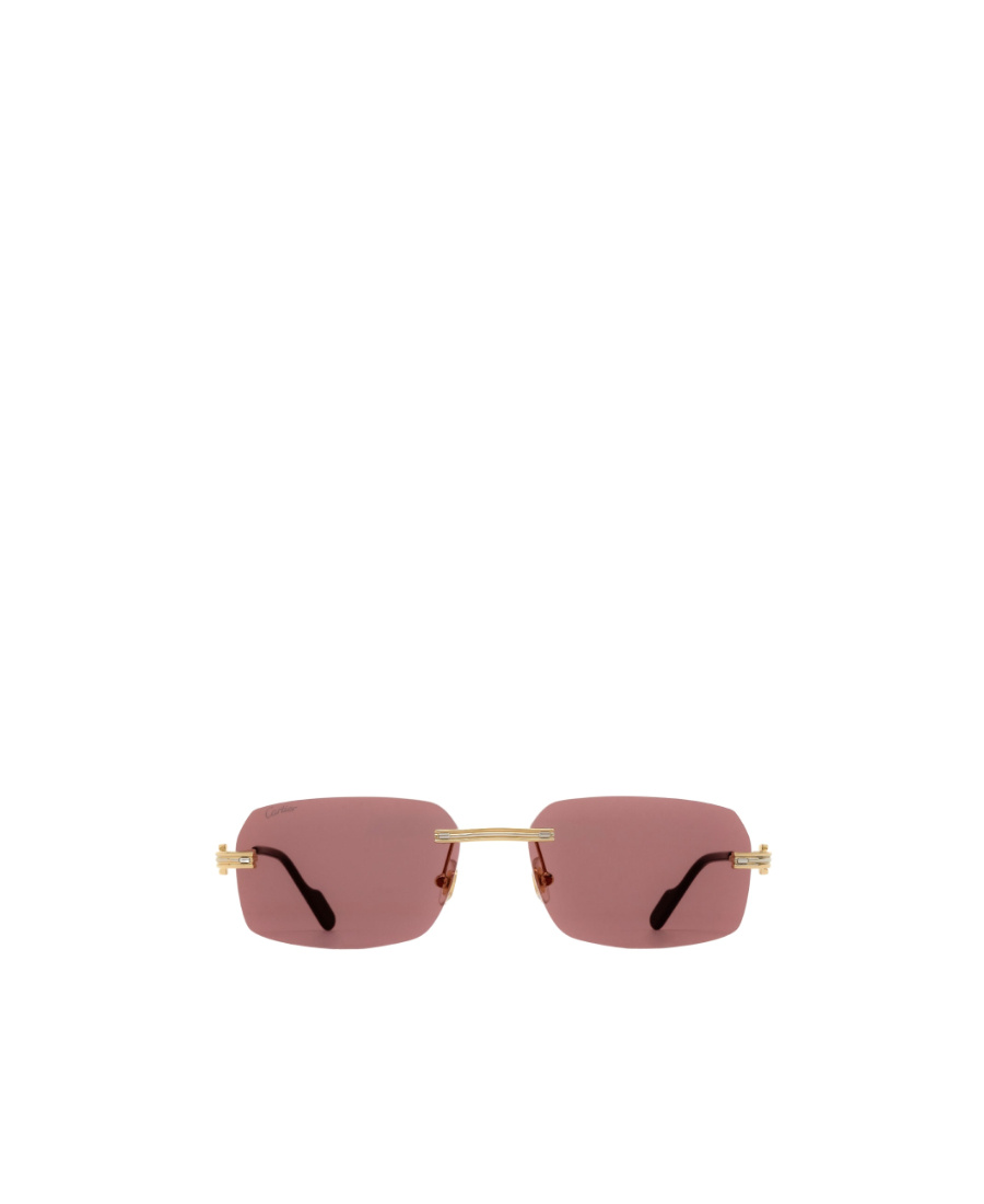 Cartier Rectangular Frame Sunglasses In Pink