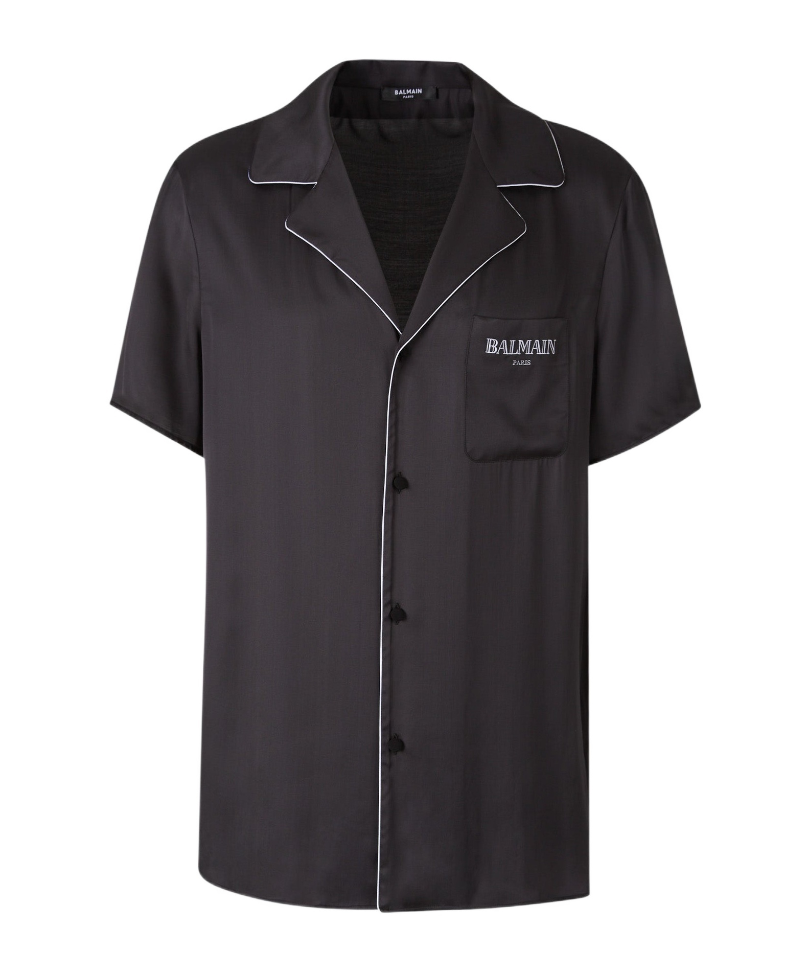 Balmain Shirt In Black Viscose In Black