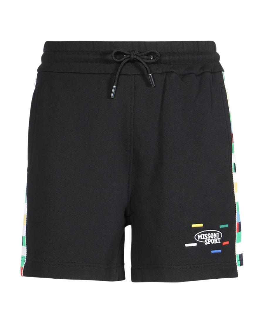 Missoni Logo Embroidered Drawstring Shorts In Green