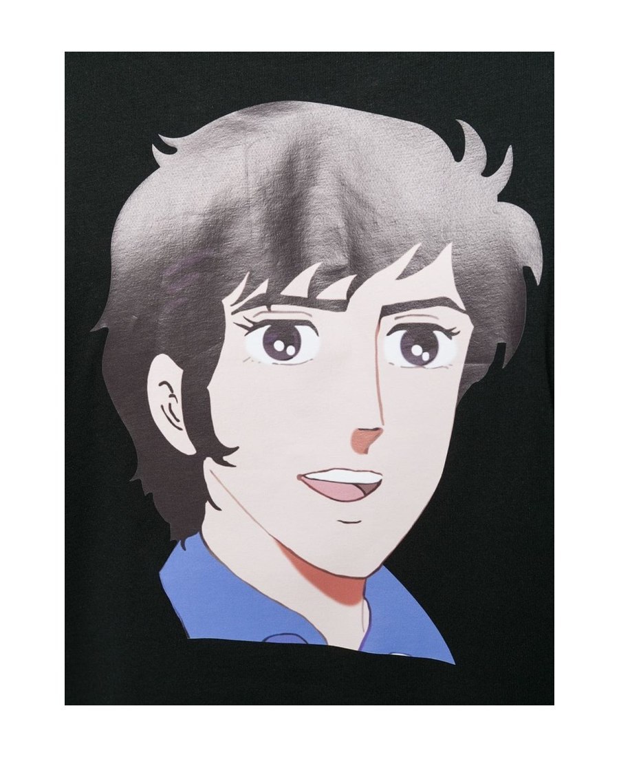 Msgm Viscose Pattern T-shirt In Black