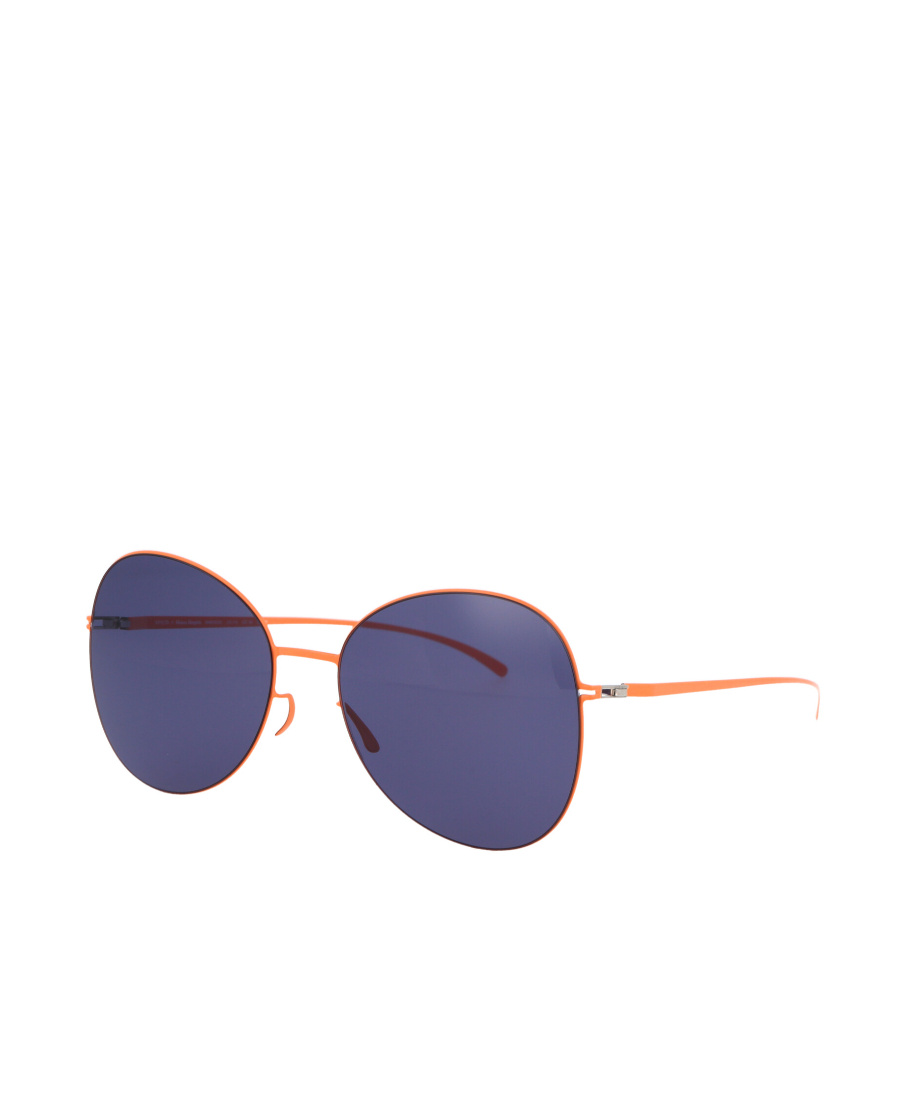 Mykita X Maison Margiela Round Frame Sunglasses In Blue