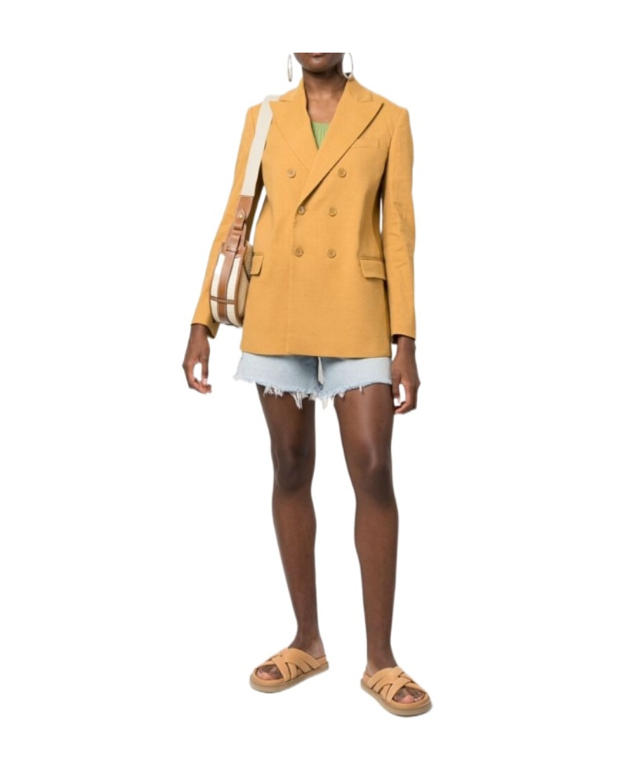 Red Valentino Double-breasted Suit Jacket In Yellow